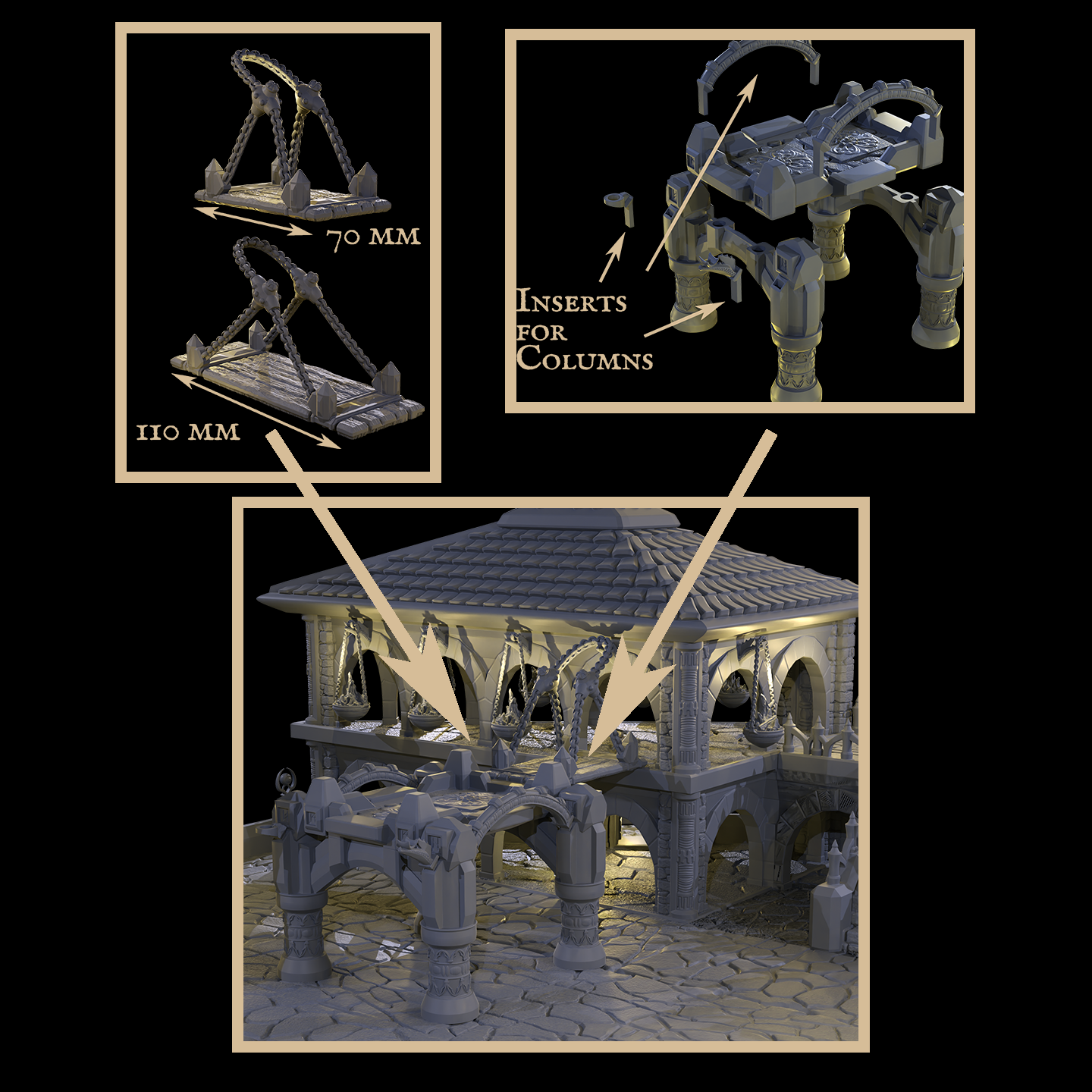 Hanging bridge and overhang extension 