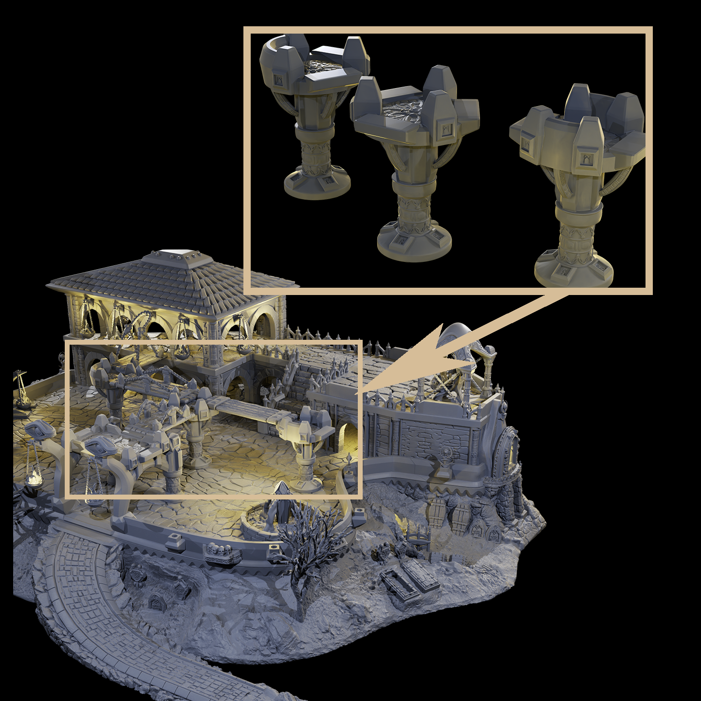 Overhanging extensions collection